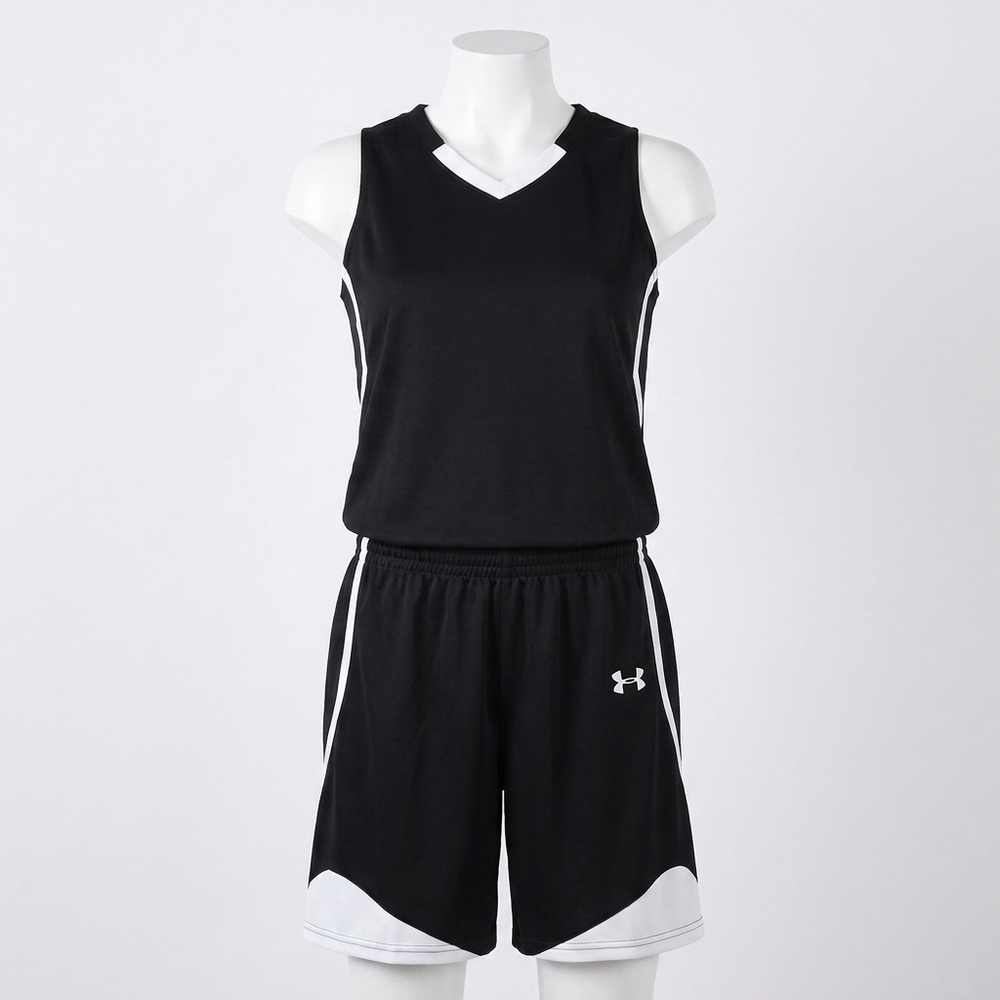 NEW UNDER ARMOUR women's patterson reversible basketball jersey in black